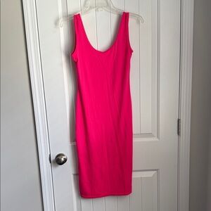 Yelete Hot Pink Midi Dress